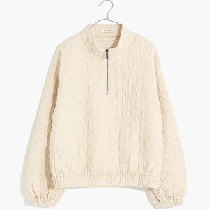 Madewell Diamond Jacquard Half-Zip Pullover Top